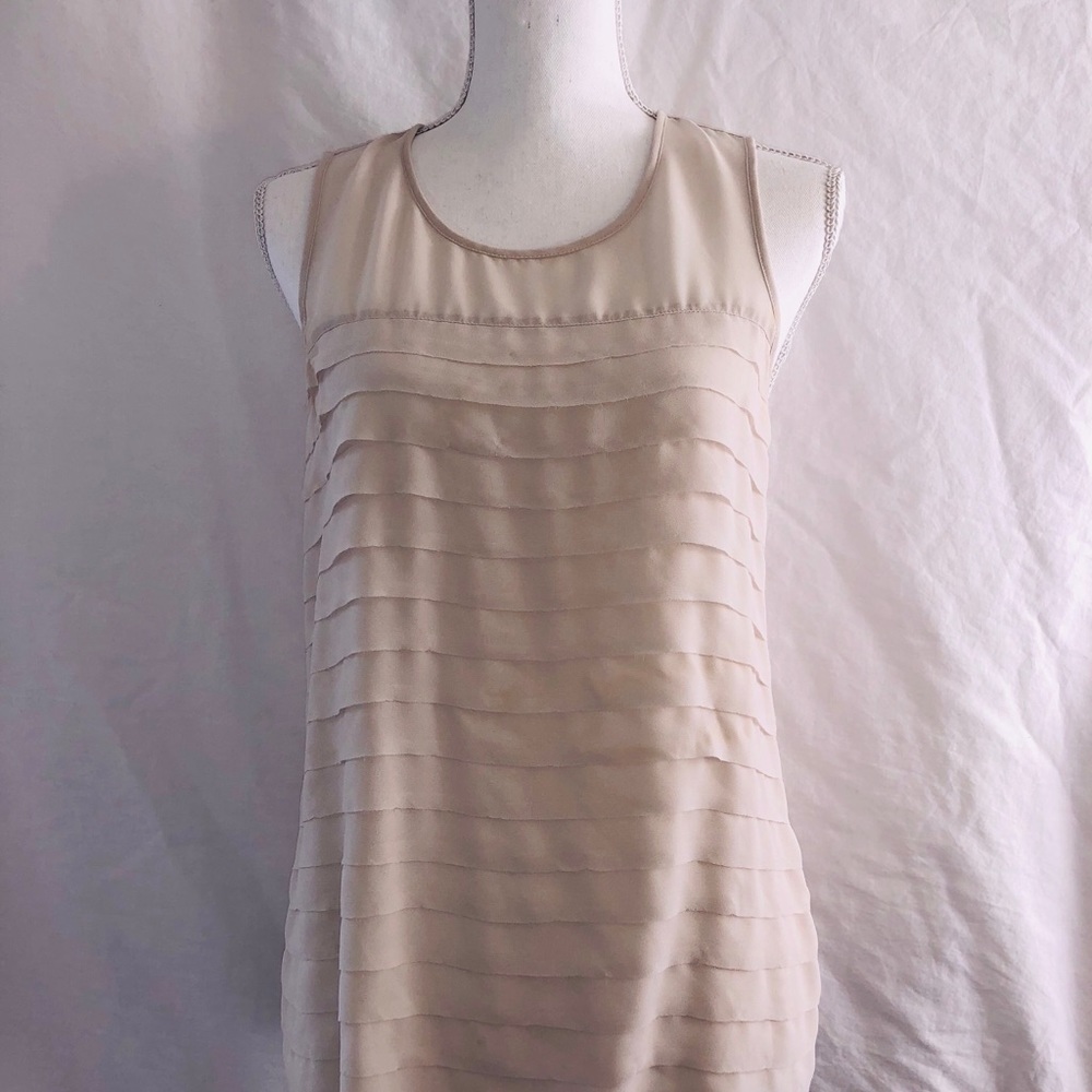 Tan Sleeveless Top Naked Zebra #WT7500 Large